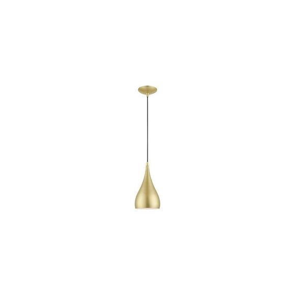Livex Lighting, 41171-33, Amador, Mini Pendant, Soft Gold with Polished Brass... - Picture 1 of 7